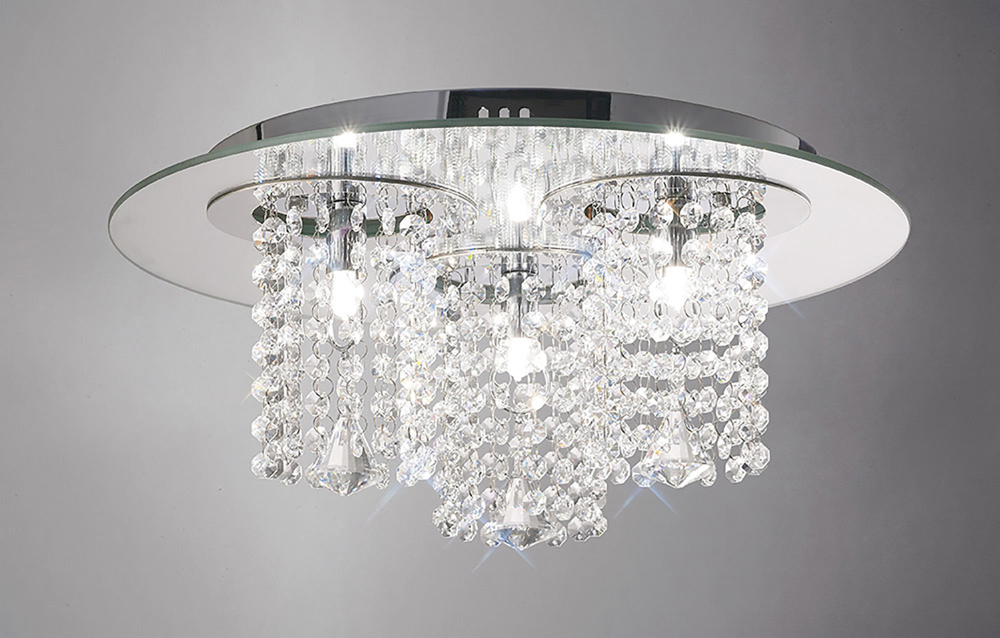 IL31465  Pegasus Crystal  Flush Ceiling 3 Light